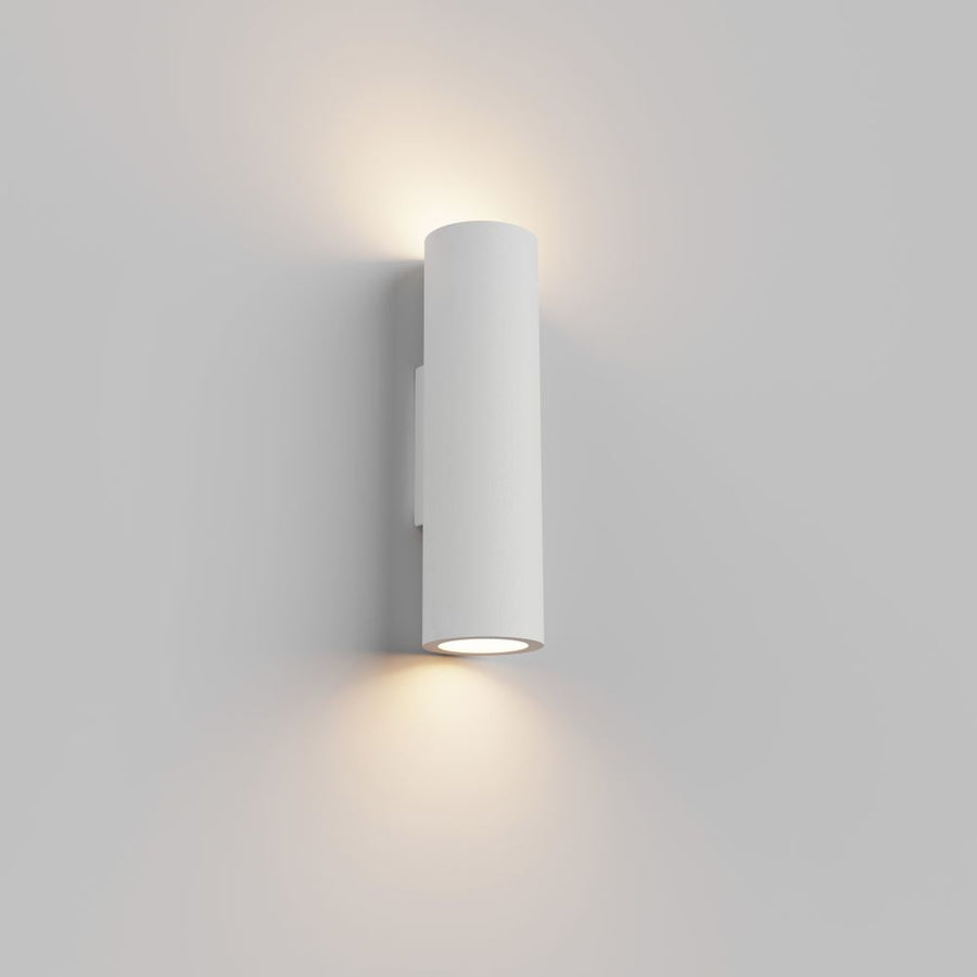 Artdelight Brest - Wandlamp - Dimbaar - GU10 - Geribbeld - Gips - Modern - Zwart