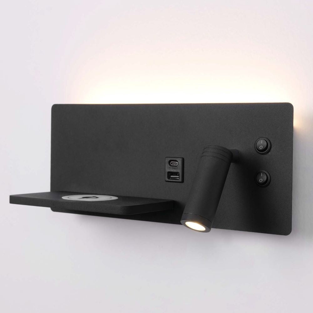 ArtDelight Charge – LED bedlamp 3W rechts – Kies kleur Zwart