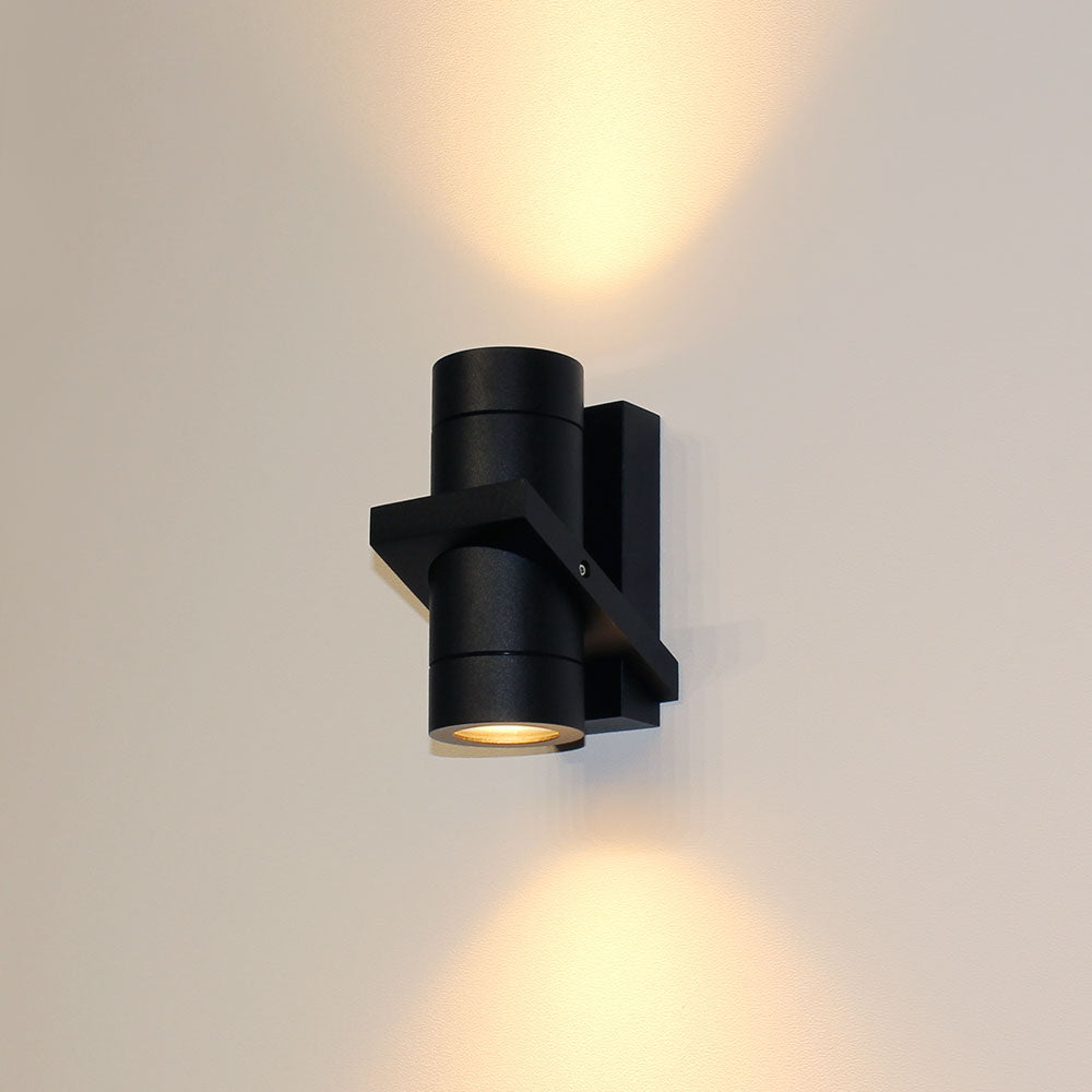 Artdelight Double - Wandlamp - Dimbaar - IP54 Binnen/Badkamer/Buiten - GU10 - Modern – Kies kleur