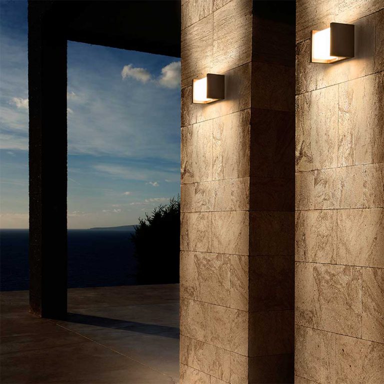 Artdelight Iser - Wandlamp buiten - LED Dimbaar - IP54 - 10W 2700K - Design - Antraciet