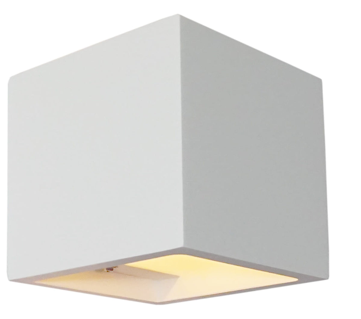 Artdelight Plaster - Wandlamp - Dimbaar - G9 - Vierkant - Gips - Modern - Wit