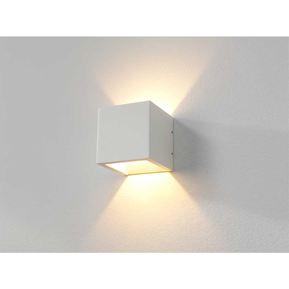 ArtDelight Cube – LED wandlamp IP65 6W 2700K – Kies kleur Wit