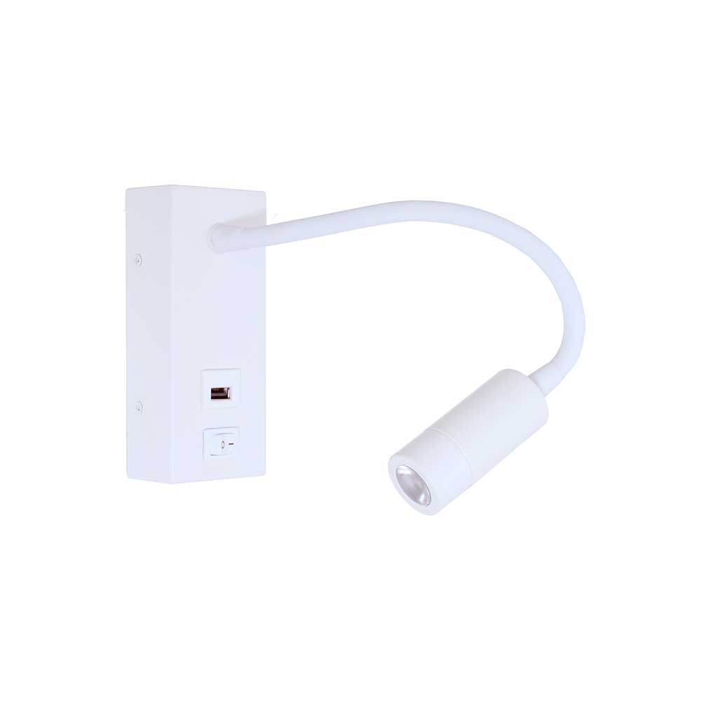 Artdelight Easy - Bedlamp/Wandlamp - LED - 3W 3000K - USB-A + USB-C - Modern – Kies kleur
