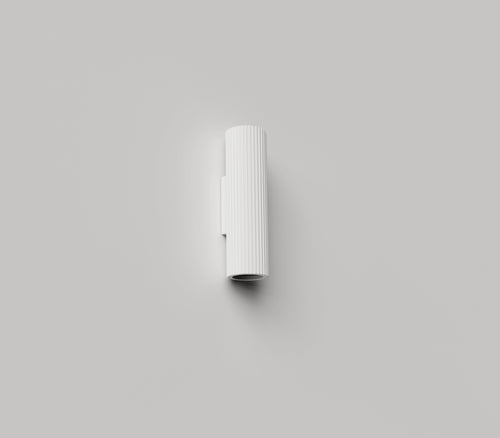 Artdelight Brest - Wandlamp - Dimbaar - GU10 - Geribbeld - Gips - Modern - Wit