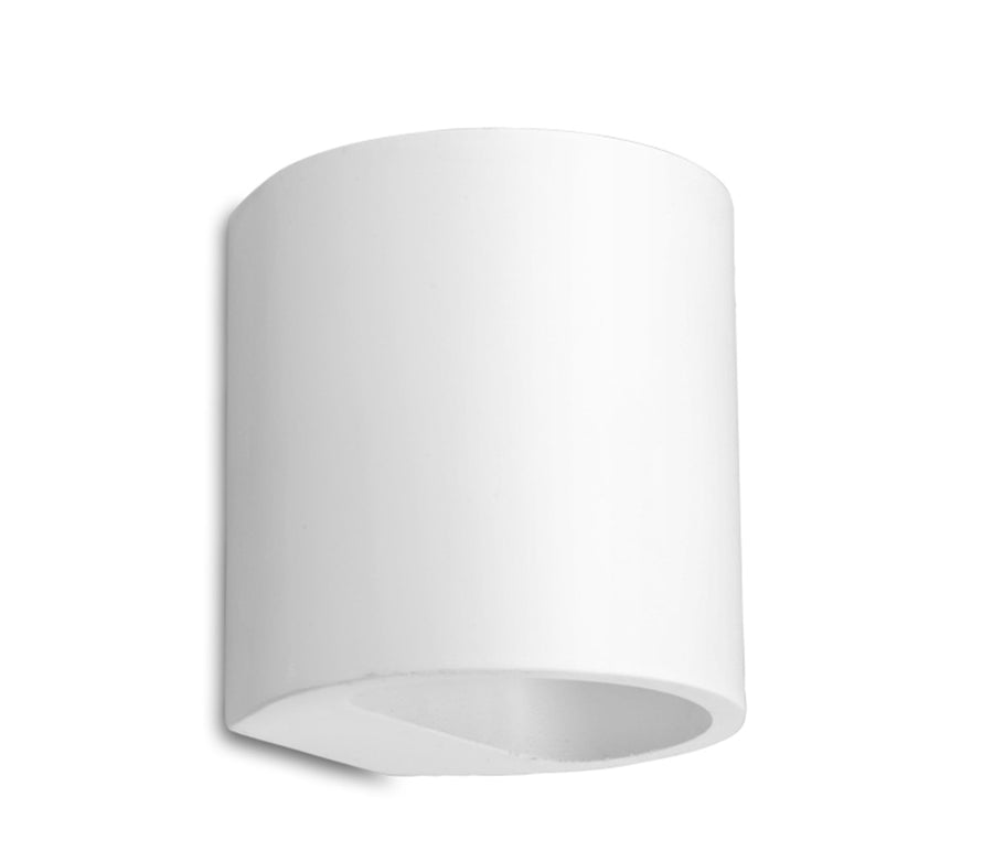 Artdelight Plaster - Wandlamp - Dimbaar - G9 - Rond- Gips - Modern - Antraciet