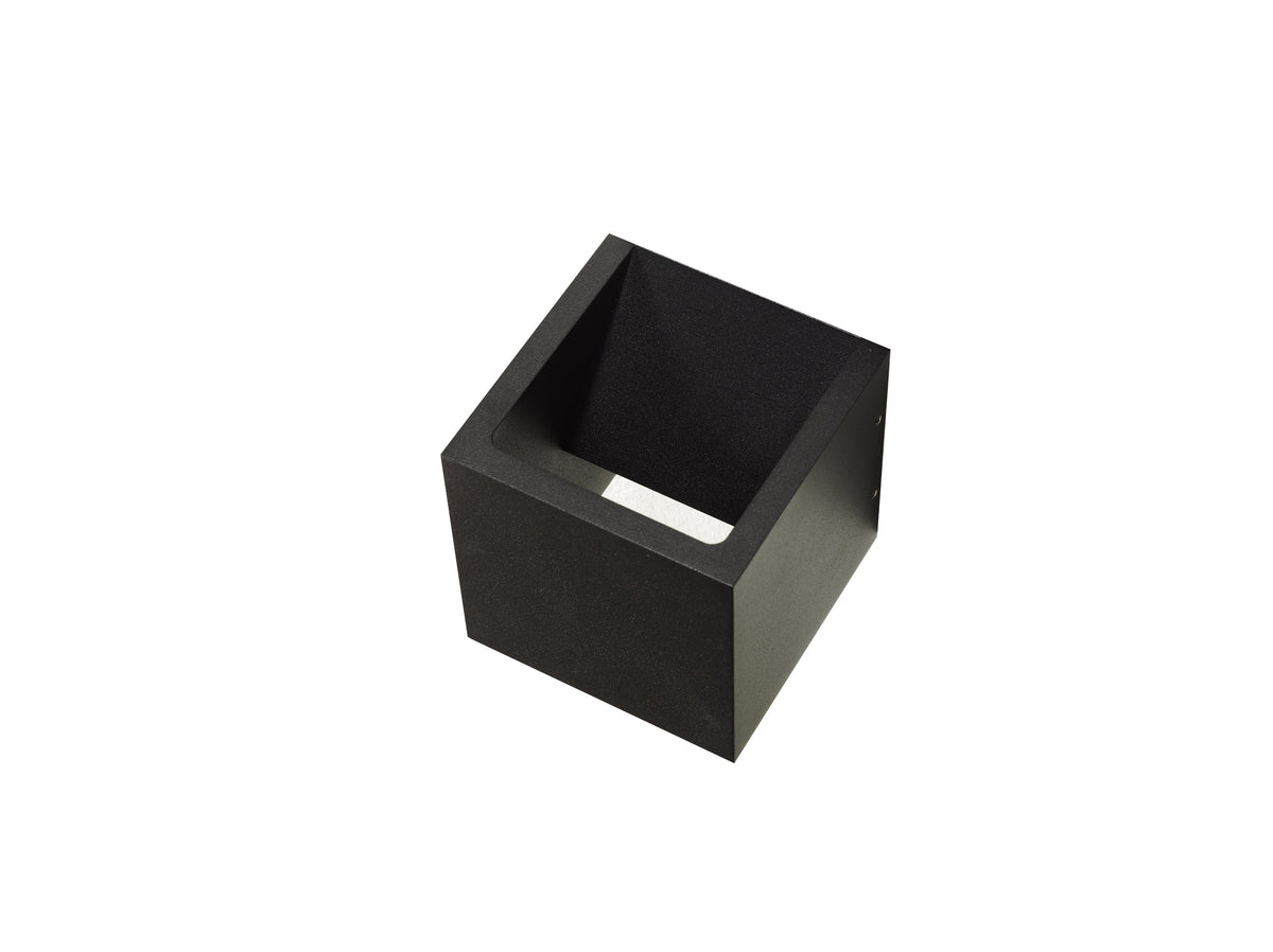 Artdelight Cube - Wandlamp - LED Dimbaar - IP65 Binnen/Badkamer/Buiten - 6W 3000K - Design - Zwart
