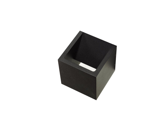Artdelight Cube - Wandlamp - LED Dimbaar - IP65 Binnen/Badkamer/Buiten - 6W 3000K - Design - Zwart