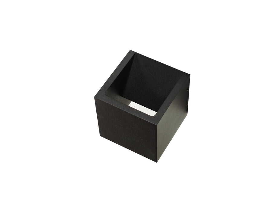 Artdelight Cube - Wandlamp - LED Dimbaar - IP65 Binnen/Badkamer/Buiten - 6W 3000K - Design - Zwart