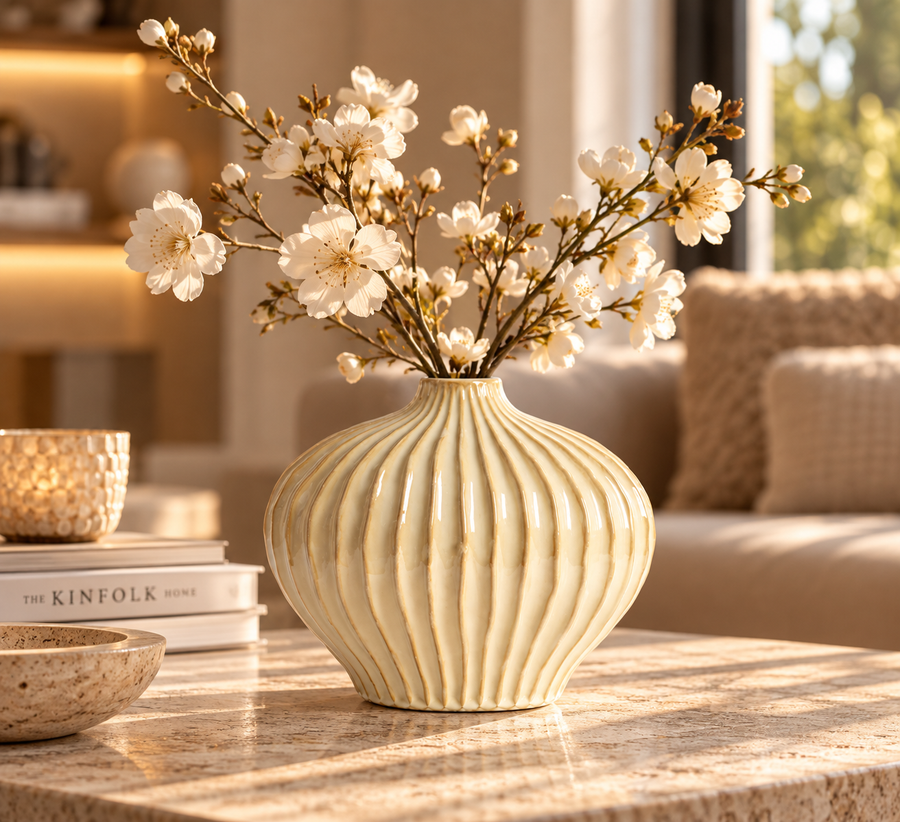 Vaas LORITO keramiek parelmoer van Light & living