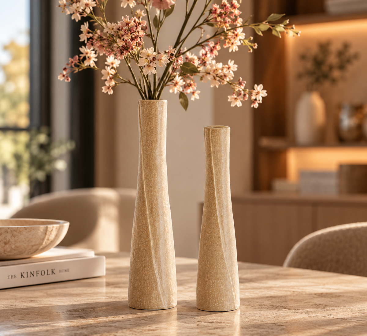 Vaas SETIMMO keramiek licht bruin van Light & living