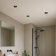 Zwarte IPSO R inbouwspot in modern interieur