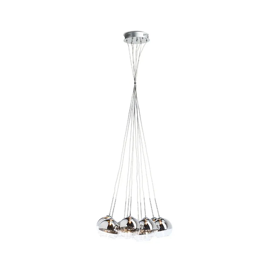 ASTRAL hanglamp Chroomglas/Helder glas 230V/12V G4 10x20W