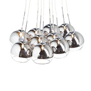 ASTRAL hanglamp Chroomglas/Helder glas 230V/12V G4 10x20W