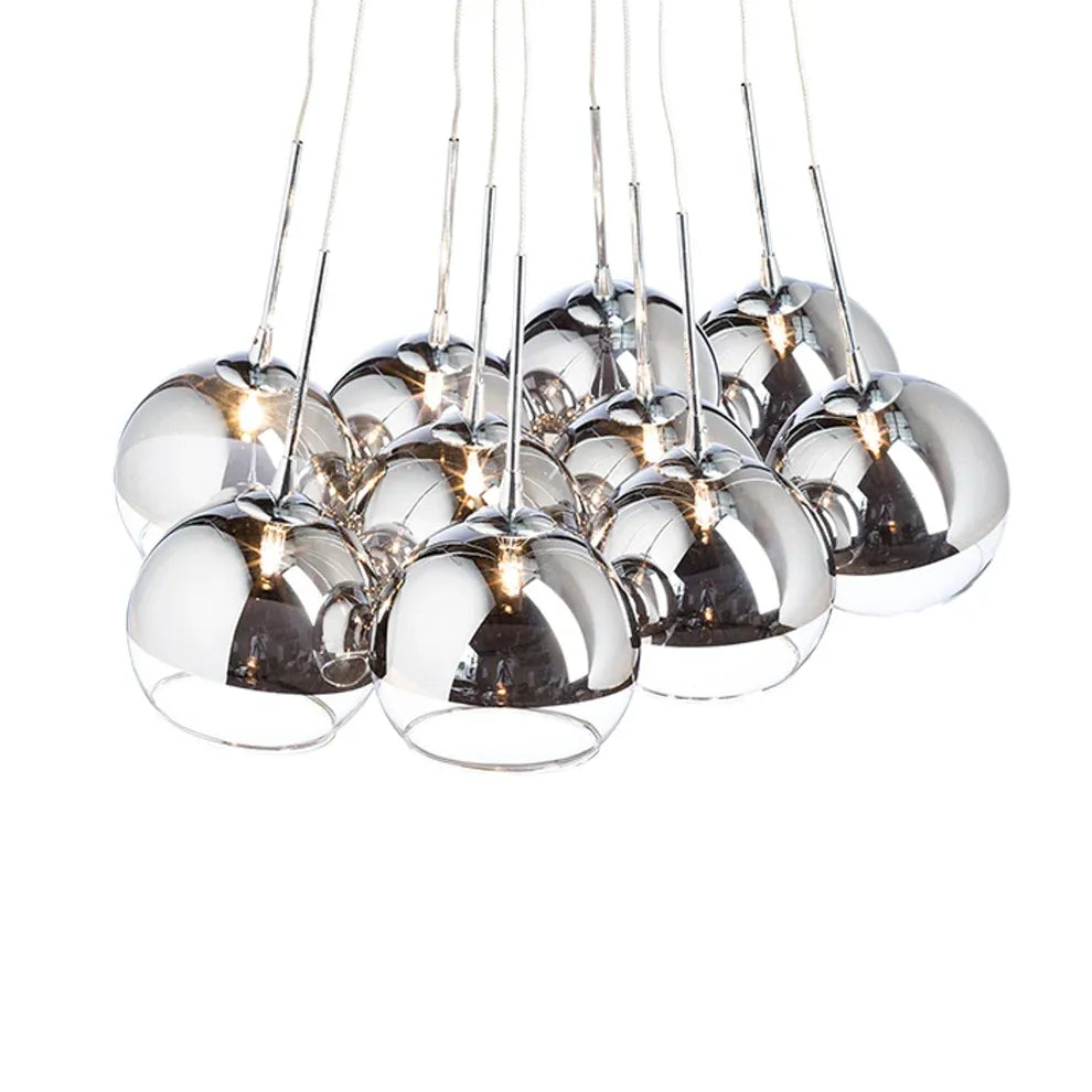 ASTRAL hanglamp Chroomglas/Helder glas 230V/12V G4 10x20W