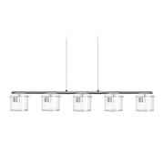 ESTRA V LED hanglamp 5-lichts – glas & aluminium | modern en elegant