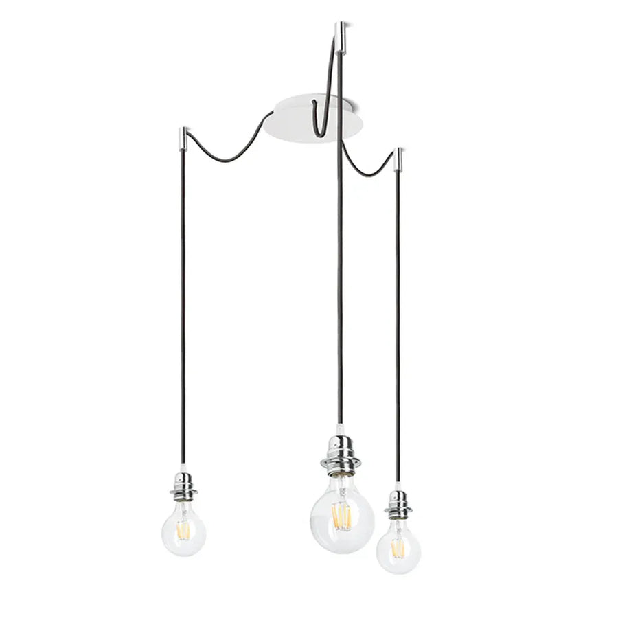 Hanglamp Kombix 3 Zwart/Chroom van Rendl Light Studio