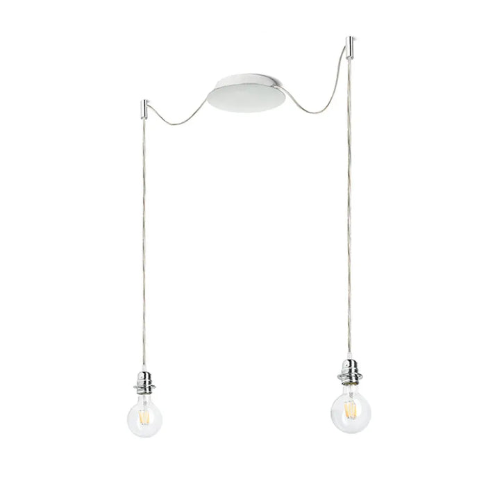 Hanglamp Kombix 2 Chroom – Moderne eyecatcher met speels design