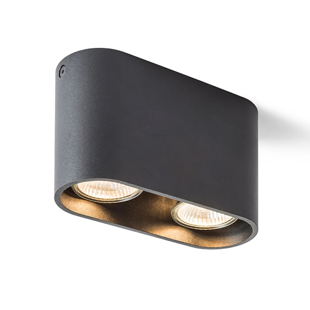 MANTOVA II plafondlamp - Mat Zwart - Wit van Rendl Light Studio