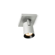Kenny opbouwspot geborsteld aluminium/zwart