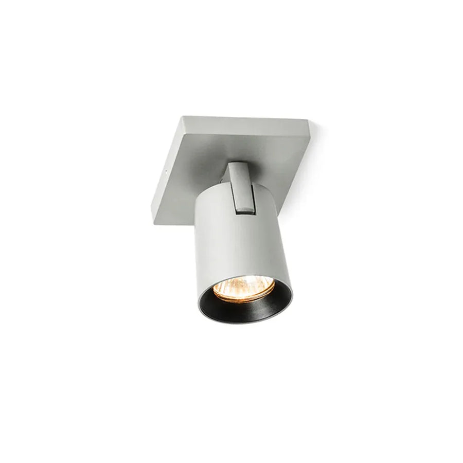 Kenny opbouwspot geborsteld aluminium/zwart