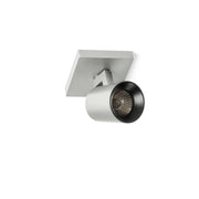 Kenny opbouwspot geborsteld aluminium/zwart