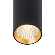 MAVRO hanglamp zwart/goudgeel 230V LED 12W 38° 3000K