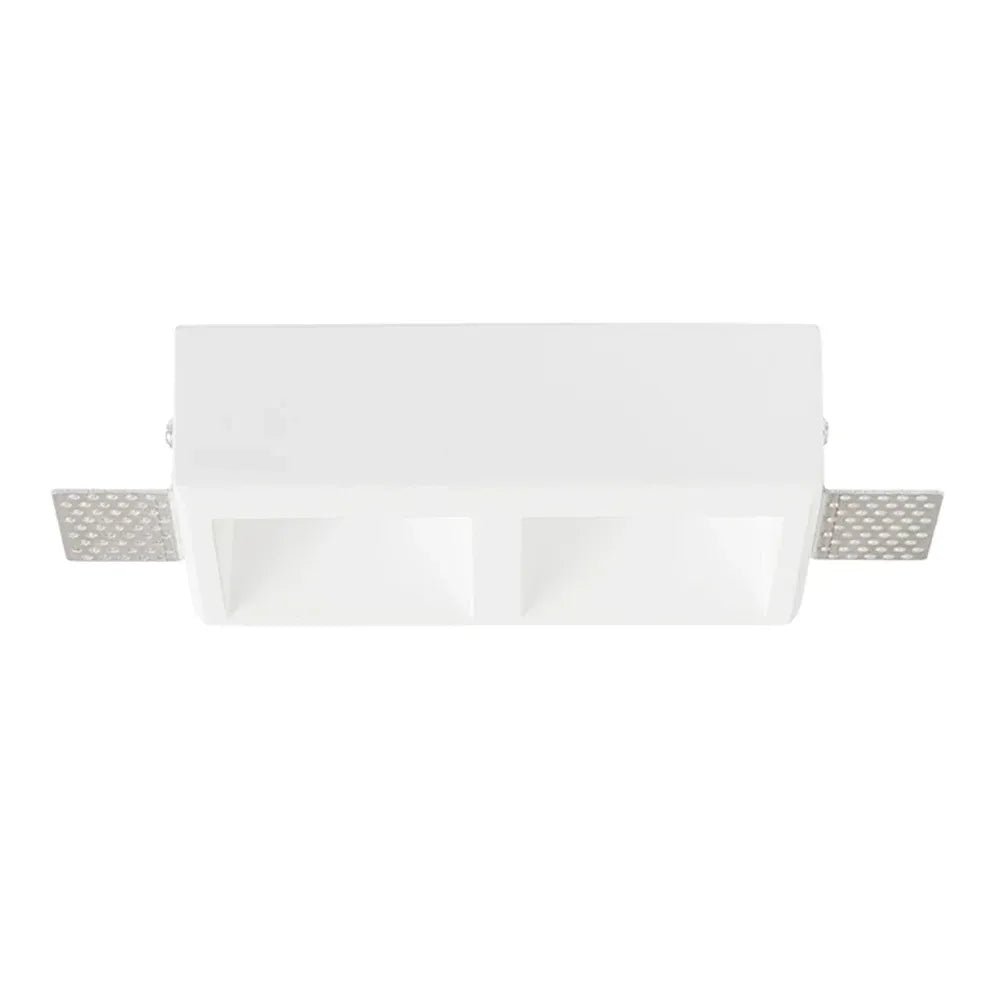 Gips wandlamp Quo – strak design met dubbele lichtopening