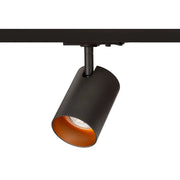 Connor  1 Fase railspot  zwart/goudgeel