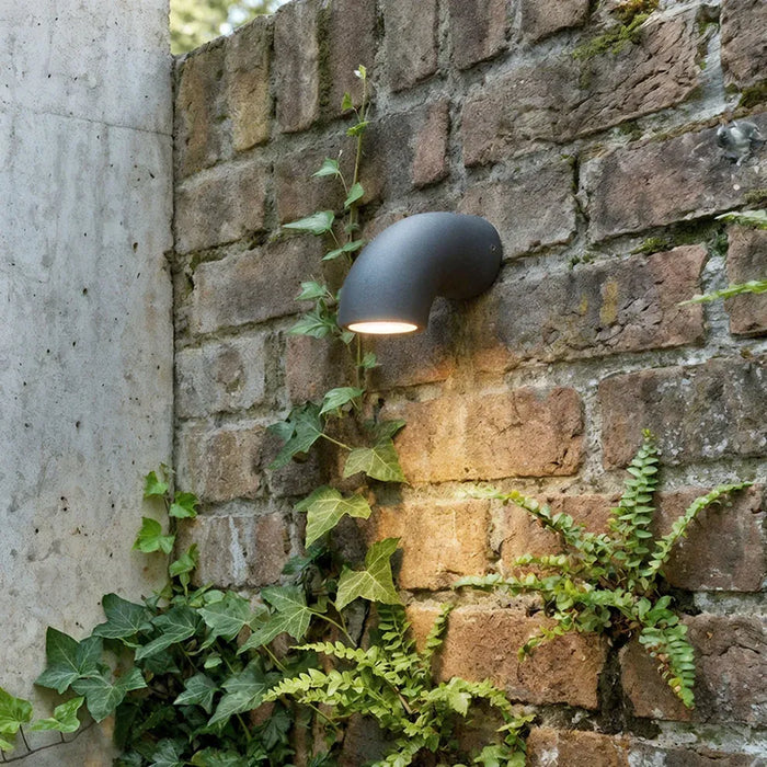 Buitenlamp Piper Zwart – Moderne LED Wandlamp voor Gevel & Tuin