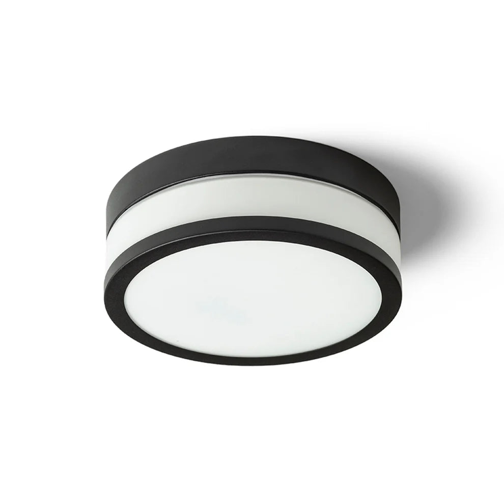 CIRA LED 23 plafondlamp Opaalglas/Zwart IP44 van Rendl Light Studio