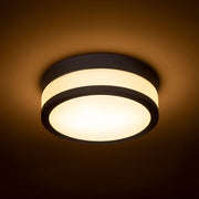 CIRA LED 23 plafondlamp Opaalglas/Zwart IP44 van Rendl Light Studio
