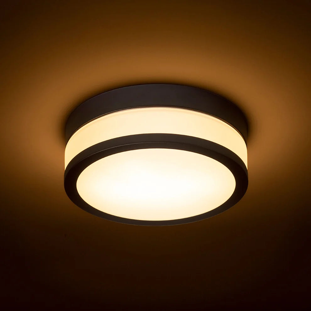 CIRA LED 23 plafondlamp Opaalglas/Zwart IP44 van Rendl Light Studio