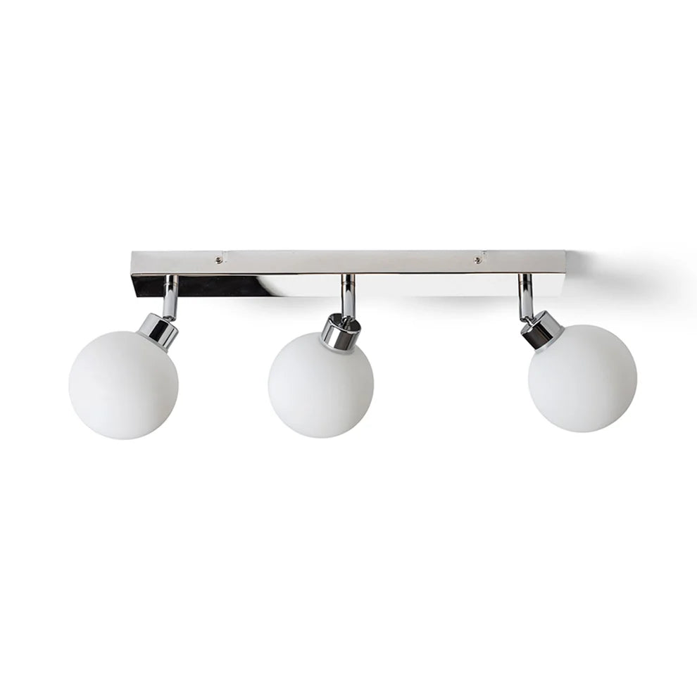 Wandlamp BOLLY III opbouwlamp opaalglas/chroom IP44 van Rendl Light Studio
