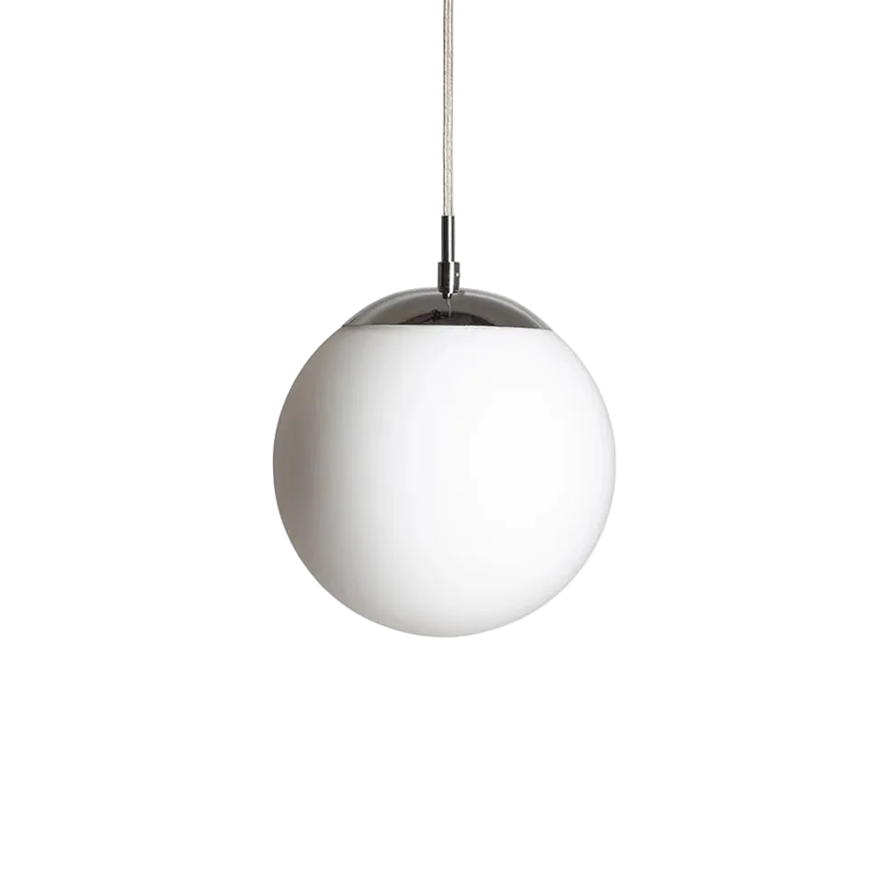 Detail van de chromen fitting van de LUNA 20 hanglamp
