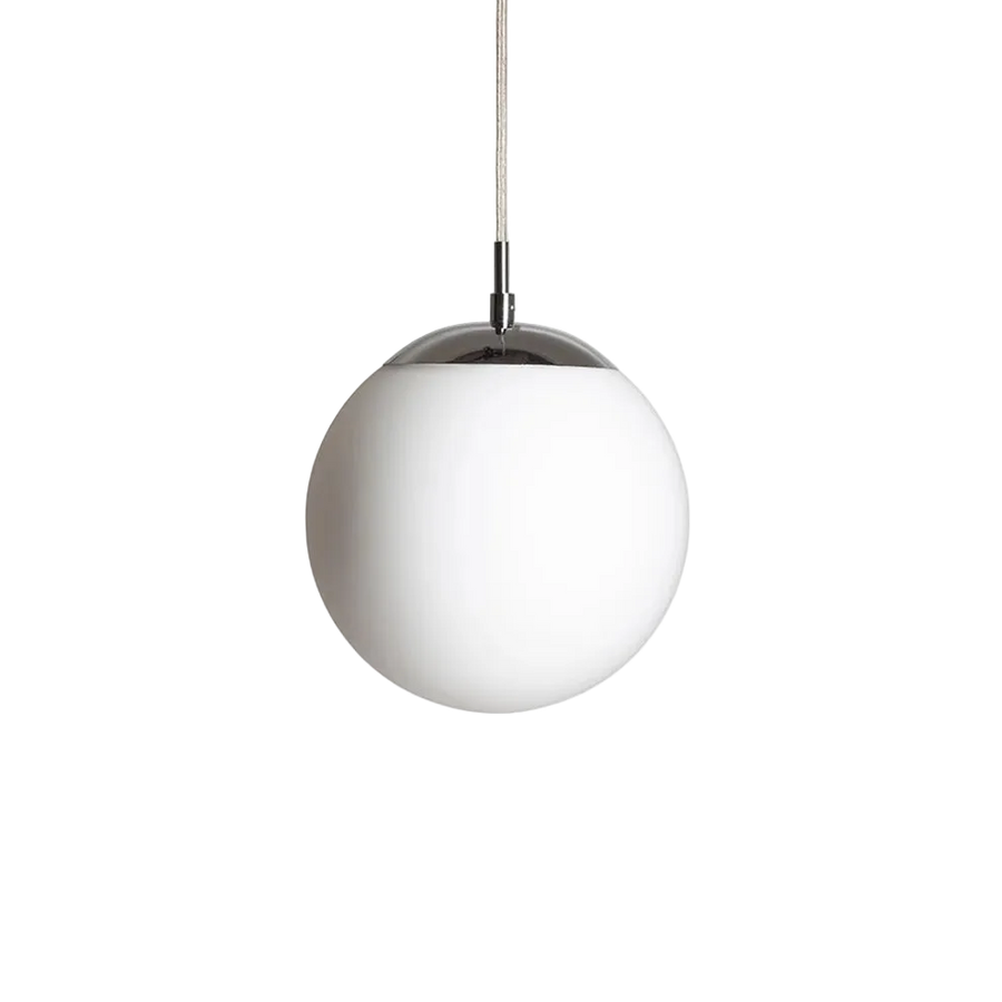 Detail van de chromen fitting van de LUNA 20 hanglamp