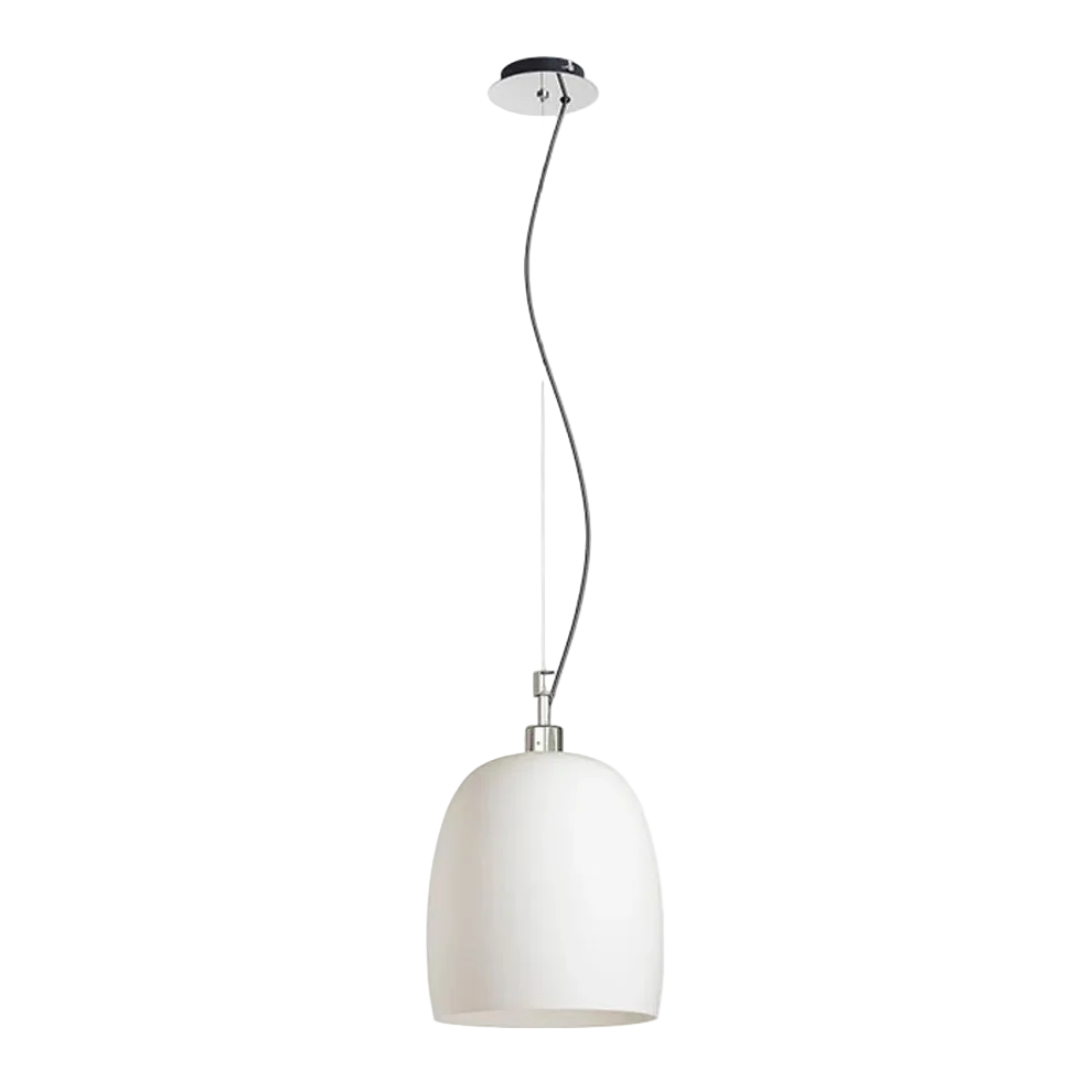 COROA NEW 28 hanglamp opaalglas/chroom