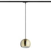 AGNETA voor 1f. stroomrail hanglamp geborsteld messing 230V LED E27 11W