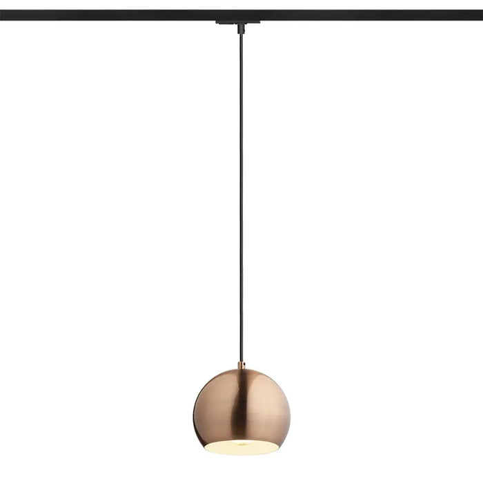 AGNETA voor 1f. stroomrail hanglamp geborsteld koper 230V LED E27 11W