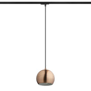 AGNETA voor 1f. stroomrail hanglamp geborsteld koper 230V LED E27 11W
