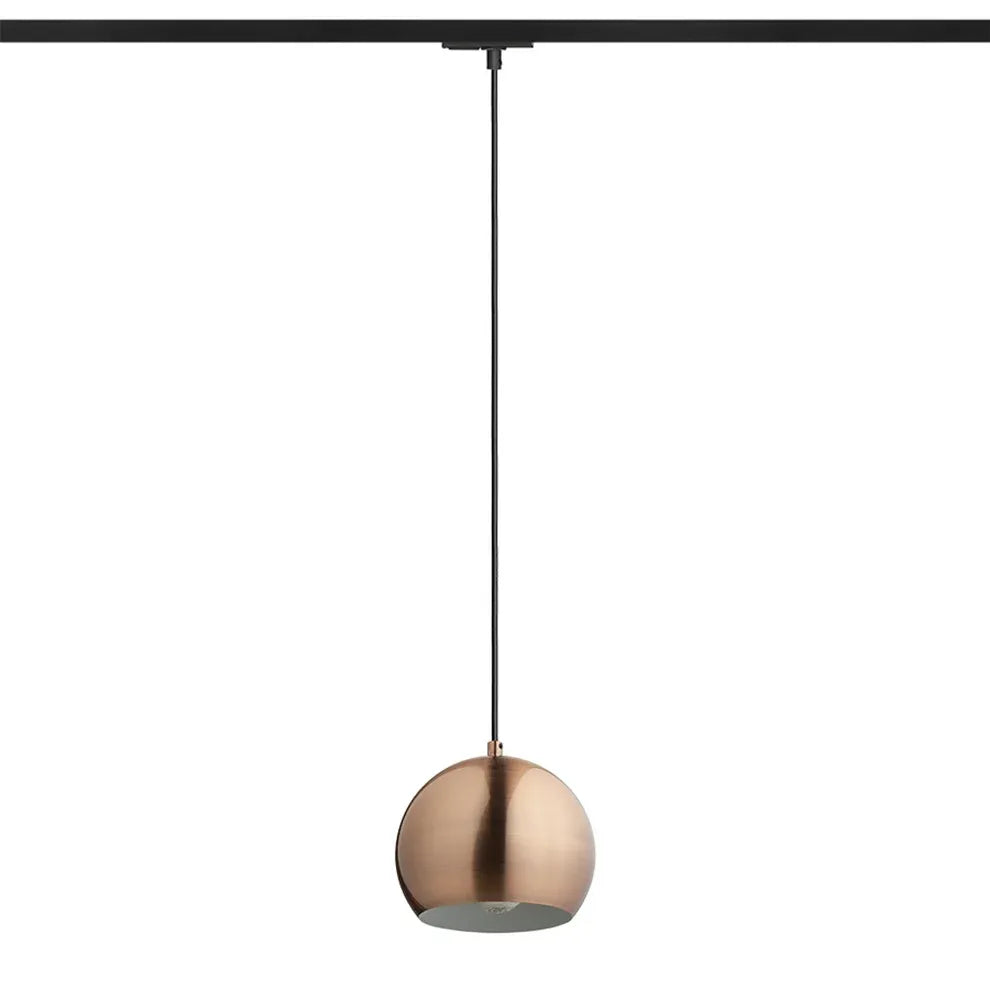 AGNETA voor 1f. stroomrail hanglamp geborsteld koper 230V LED E27 11W