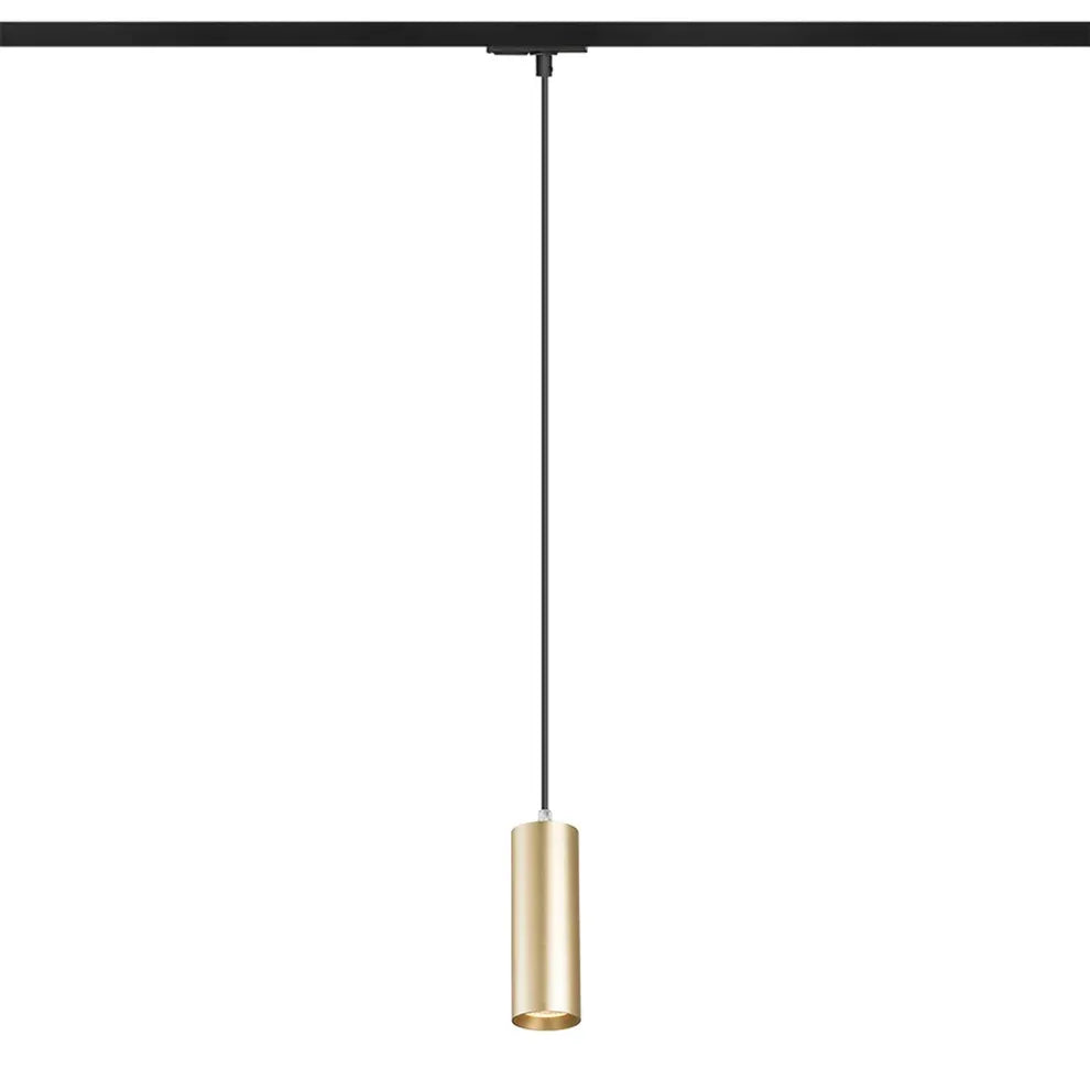 MAVRO 1-fase rail hanglamp goud – slanke moderne pendellamp
