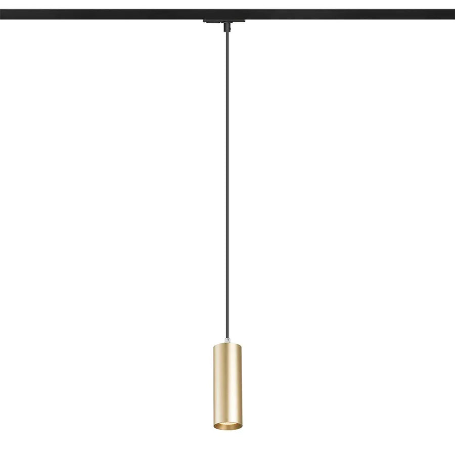 MAVRO 1-fase rail hanglamp goud – slanke moderne pendellamp