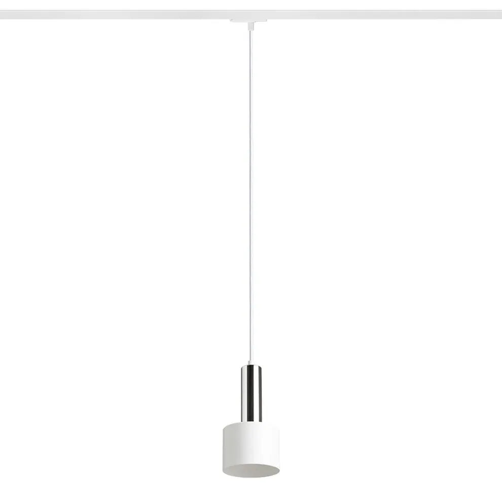GIULIA 12 1-fase rail hanglamp wit – moderne cilindervormige pendellamp
