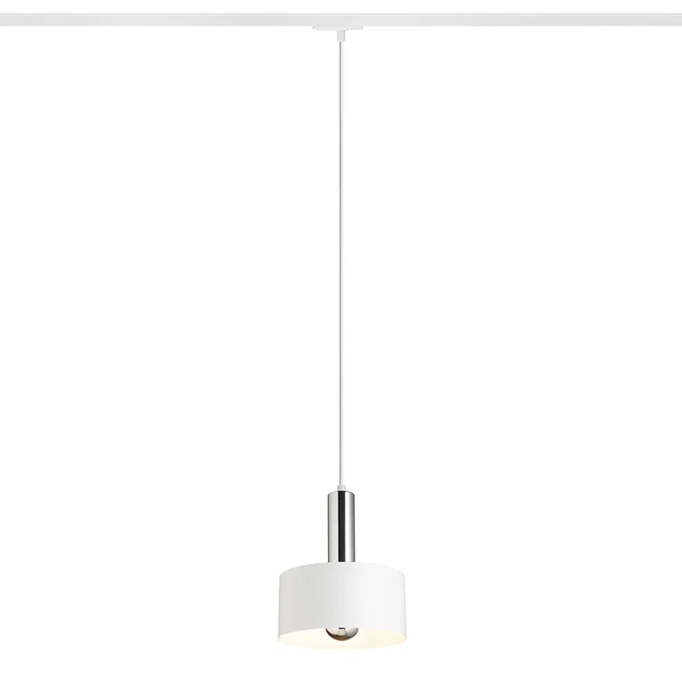 GIULIA 20 voor 1f. stroomrail wit chroom 230V LED E27 15W