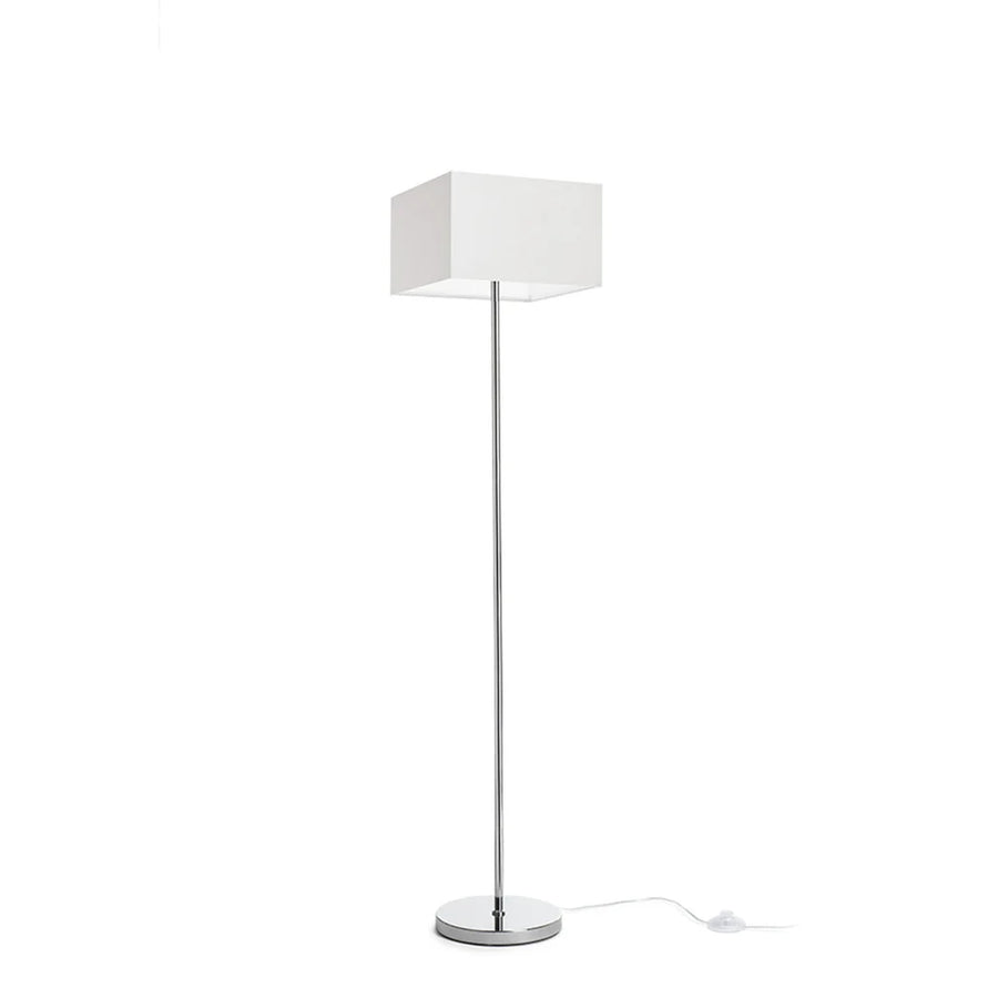 Vloerlamp NYC/TEMPO 30/19 staande lamp Polykatoen wit/chroom van Rendl Light Studio