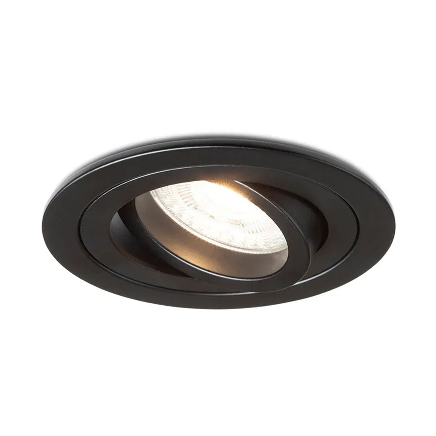 Inbouwspot Pasadena – moderne kantelbare inbouwspot in zwart design