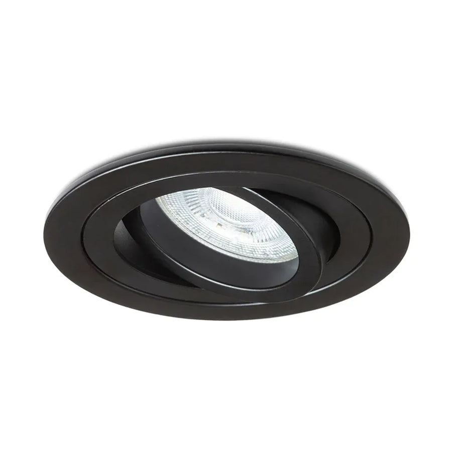 Inbouwspot Pasadena – moderne kantelbare inbouwspot in zwart design