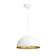 Gladys 30 hanglamp wit/goudgeel