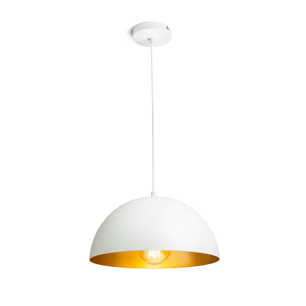 Gladys 30 hanglamp wit/goudgeel