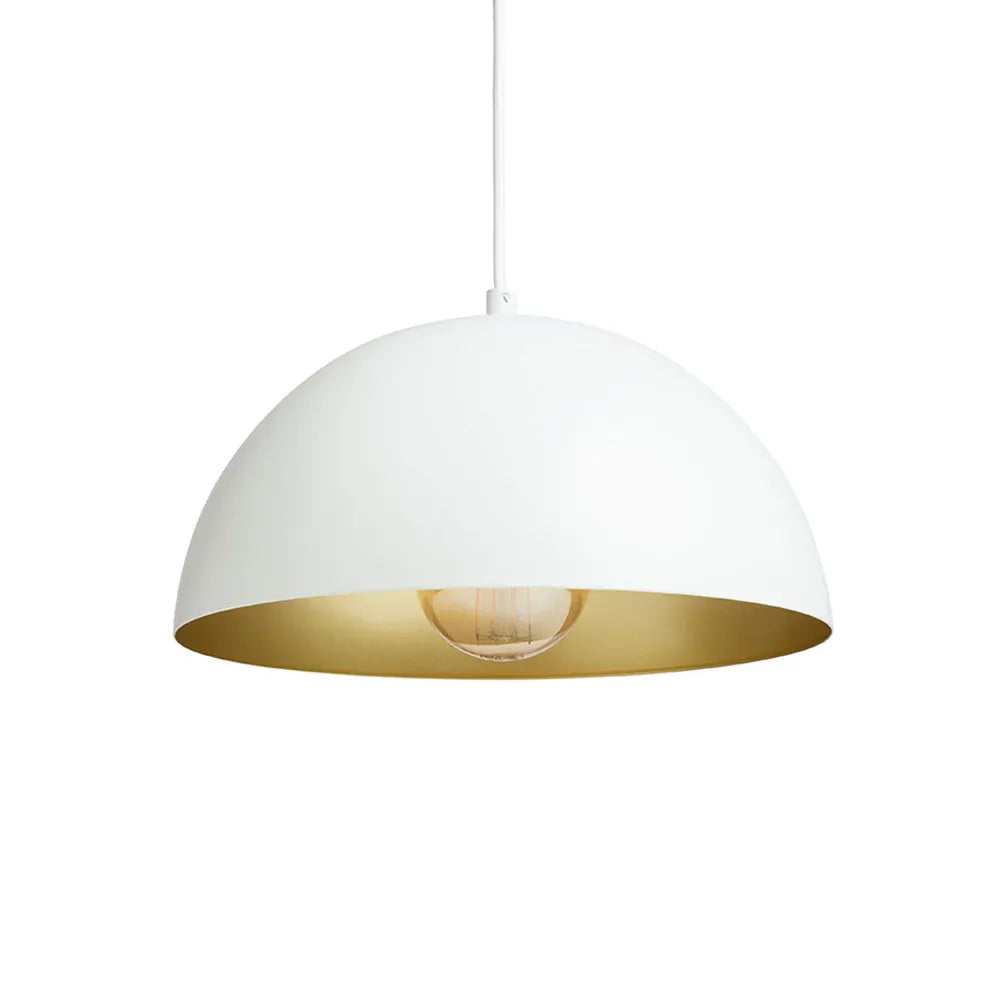 Gladys 30 hanglamp wit/goudgeel